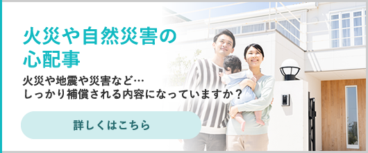 火災や自然災害の心配事